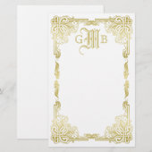 Weddenschap - Klassiek Gold Lijst Traditioneel Briefpapier (Voorkant / Achterkant)