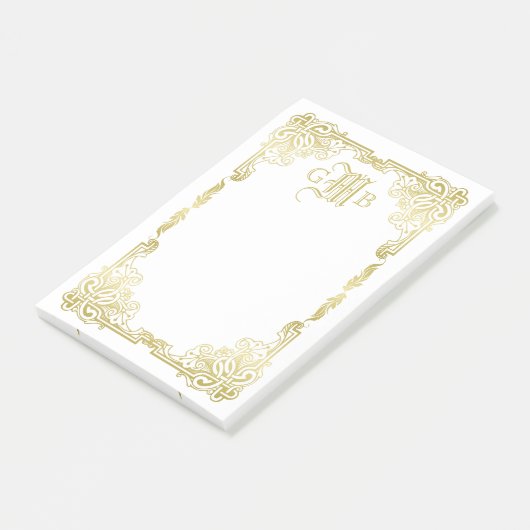 Weddenschap - Klassiek Gold Lijst Traditioneel Post-it® Notes (Schuin)
