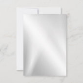 Weddenschap Kleurig Rood Witte Floral Silver Elega Save The Date (Achterkant)