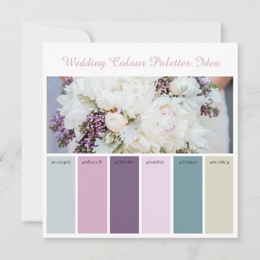 Weddenschap Kleurpaletten Idee Kaart (Voorkant)