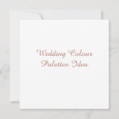 Weddenschap Kleurpaletten Idee Kaart (Achterkant)