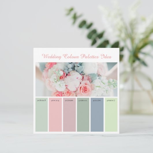 Weddenschap Kleurpalettes Idea Kaart (Staand voorkant)