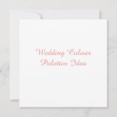 Weddenschap Kleurpalettes Idea Kaart (Achterkant)
