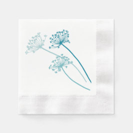 Weddenschap/koeien peterselie blauwgroen papier se servet