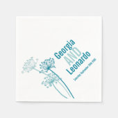 Weddenschap/koeien peterselie blauwgroen papier se servet (Voorkant)