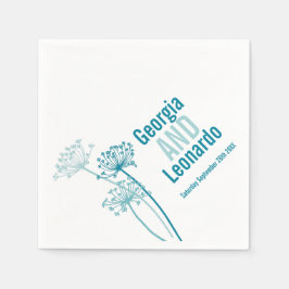 Weddenschap/koeien peterselie blauwgroen papier se servet