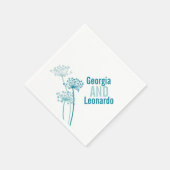 Weddenschap/koeien peterselie blauwgroen papier se servetten (Hoek)