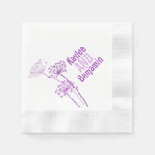 Weddenschap/koeien peterselie paars papier servet (Voorkant)