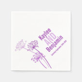 Weddenschap/koeien peterselie paars papier servet (Voorkant)