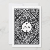 Weddenschap Koningin Spade-speelkaart Ace Invite Kaart (Achterkant)