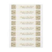 Weddenschap Label Gold Lace 2 Beige Damaskers Omwikkelbaar Adreslabel (Vel)