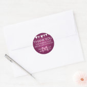 Weddenschap Label Love Bunting Monogram Pink (Envelop)
