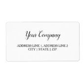 Weddenschap, label voor zakelijke verzending (Voorkant)