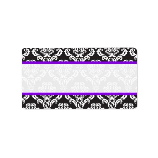 Weddenschap Labels Damask Paars (Voorkant)