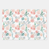 Weddenschap Land Roos Namen 3 cadeau toevoegen Inpakpapier Vel (Voorkant)