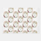 Weddenschap Land Roos Persoonlijke namen Damask 3 Inpakpapier Vel (Voorkant)