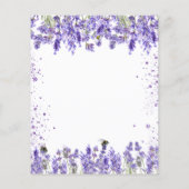 Weddenschap lavender violet glitter budget uitnodi flyer (Achterkant)