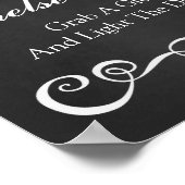 Weddenschap - Let Love Glow Wedding Chalkboard Poster (Hoek)