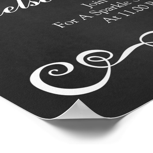 Weddenschap - Let Love Sparkle Chalkboard Sign Poster (Hoek)