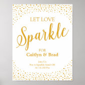Weddenschap - Let Love Sparkle Confetti Sign Poster (Voorkant)
