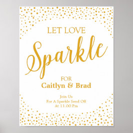 Weddenschap - Let Love Sparkle Confetti Sign Poster