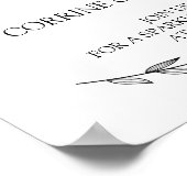 Weddenschap -Let Love Sparkle Laurel Wedding Sign Poster (Hoek)