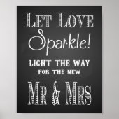 Weddenschap Let Love sparkle Poster (Voorkant)