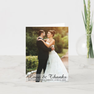 Weddenschap Liefde & Bedankt Bride & Groom Foto No