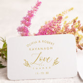 Weddenschap Liefde en Bedankt Citaat Chic Botanica Rubberstempel