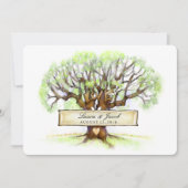 Weddenschap - liefdesboom kaart (Voorkant)