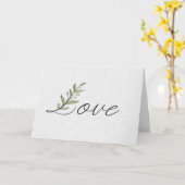 Weddenschap-liefdeslef op ingeslagen wit kaart (Gele Bloem)