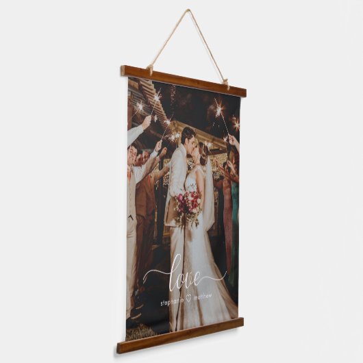 Weddenschap-liefdesscript Hangend Wandkleed (Gebogen)