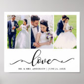 Weddenschap liefhebbend zwart script 3 Foto Poster (Voorkant)