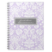 Weddenschap Lila grijze Damaslaptop Notitieboek (Voorkant)