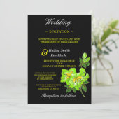 Weddenschap Limoen Orchid Wedding Flowers Kaart (Staand voorkant)