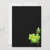 Weddenschap Limoen Orchid Wedding Flowers Kaart (Achterkant)