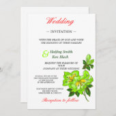 Weddenschap Limoen Orchid Wedding Flowers Kaart (Voorkant / Achterkant)