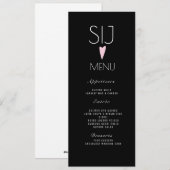 Weddenschap Logo roze zwart-wit menu (Voorkant / Achterkant)