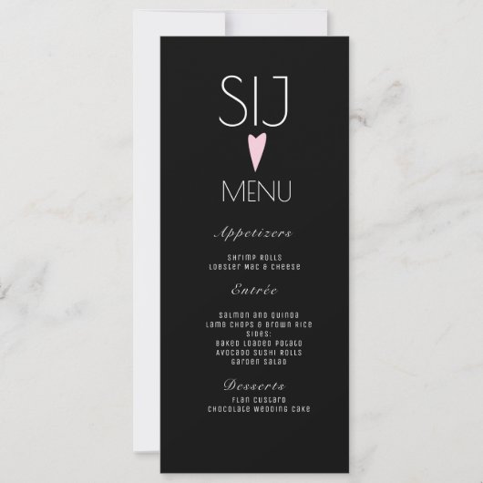 Weddenschap Logo roze zwart-wit menu (Voorkant)