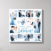 Weddenschap LOVE FOREVER Foto Collage Aangepaste k Canvas Afdruk (Voorkant)
