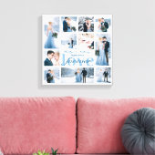 Weddenschap LOVE FOREVER Foto Collage Aangepaste k Canvas Afdruk (Insitu (Woonkamer))