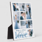 Weddenschap LOVE FOREVER Foto Collage Aangepaste k Fotoplaat (Zijkant)