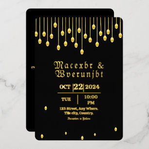 Weddenschap Luxury Invitation Gold Foil Sjabloon