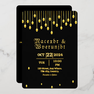 Weddenschap Luxury Invitation Gold Foil Sjabloon