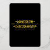 Weddenschap Luxury Invitation Gold Foil Sjabloon (Achterkant)