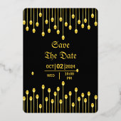 Weddenschap Luxury Invitation Gold Foil Sjabloon (Achterkant)