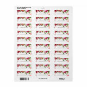 Weddenschap Magenta Roze koraal Floral Adres Etiket (Full Sheet)