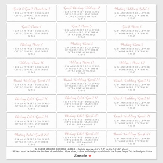 Weddenschap mailadres Sticker Roze grijs (Vel)