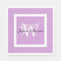 Weddenschap Mauve Modern Chic Monogram Names Paper
