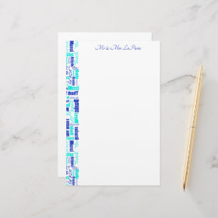 Weddenschap meertalig Dank u wel Typografie Border Briefpapier